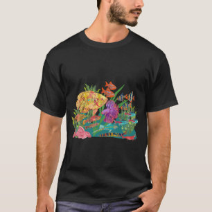 School van kleurrijke tropische zoetwatervissen t-shirt
