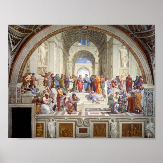 School van Raphael in Athene (1511) Poster (Voorkant)