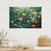 School van rifvissen poster (Keuken)