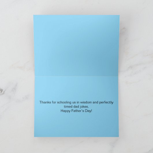 "School van stijl" Vaderdag Bedankkaart (Binnen)