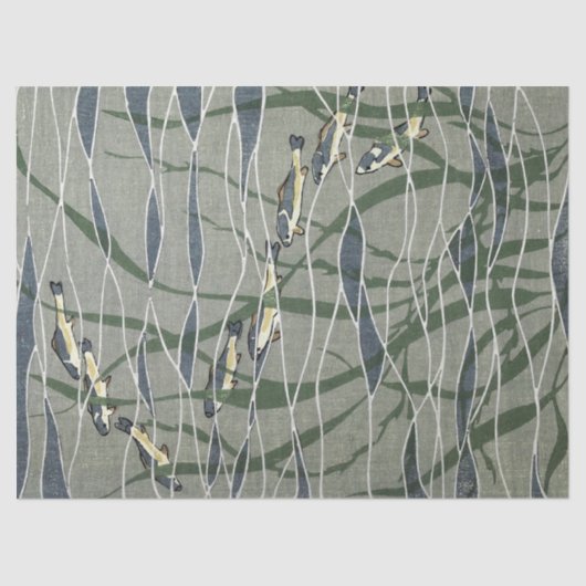 School van vissen in Kelp Tissuepapier (Voorkant)