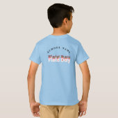 School veld dag blauw kleur Team Cheer Squad T-shirt (Achterkant volledig)