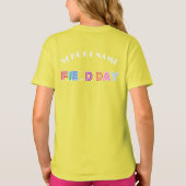 School veld dag geel kleur Team Cheer Squad T-shirt (Achterkant)
