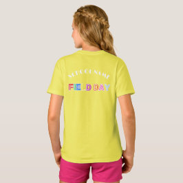 School veld dag geel kleur Team Cheer Squad T-shirt