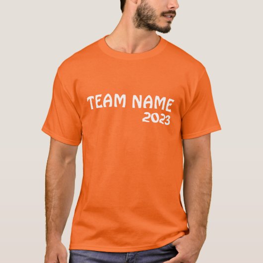 School veld dag sinaasappel kleur Team Cheer Squad T-shirt (Voorkant)