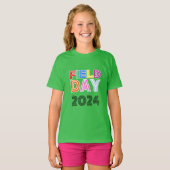 School veld dag student kleur Team Cheer Squad T-shirt (Voorkant volledig)