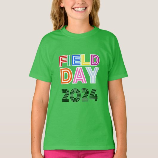School veld dag student kleur Team Cheer Squad T-shirt (Voorkant)
