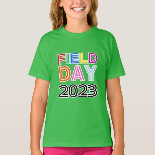 School veld dag student kleur Team Cheer Squad T-shirt (Voorkant)