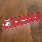 School-verpleegbureau Namepalte Naambordje (Zijkant)