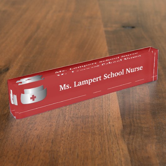 School-verpleegbureau Namepalte Naambordje (Zijkant)