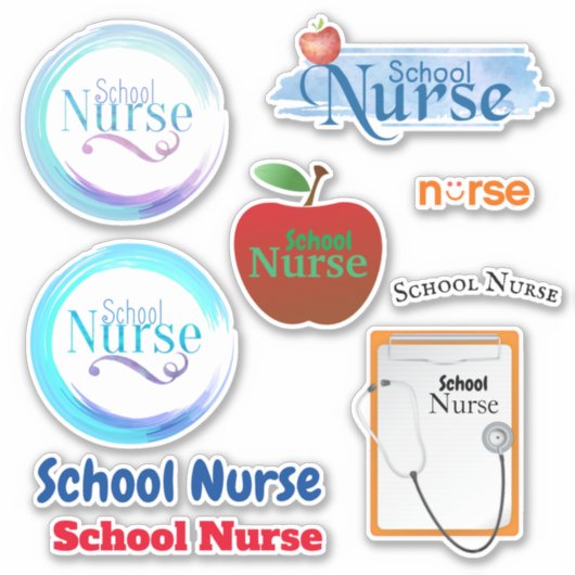 School Verpleegkundige Collectie Contour Stickers (Voorkant)