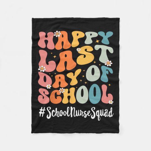 School Verpleegkundige Squad Gelukkig Laatste Dag Fleece Deken (Voorkant)