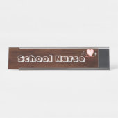 School Verpleegkundige, stethoscoop, hart Bureau Naambordje (Voorkant)