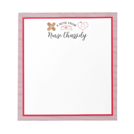 School Verpleegkundige Trio Notitieblok (Voorkant)