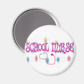 SCHOOL VERPLEEGKUNDIGE Unieke geschenken Items Magneet (Voorkant / Achterkant)