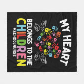 School Verpleegkundige Waardering Mijn Hart voor m Fleece Deken (Voorkant (Horizontaal))
