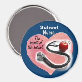 School Verpleegster Hart van de School Magneet (Voorkant / Achterkant)