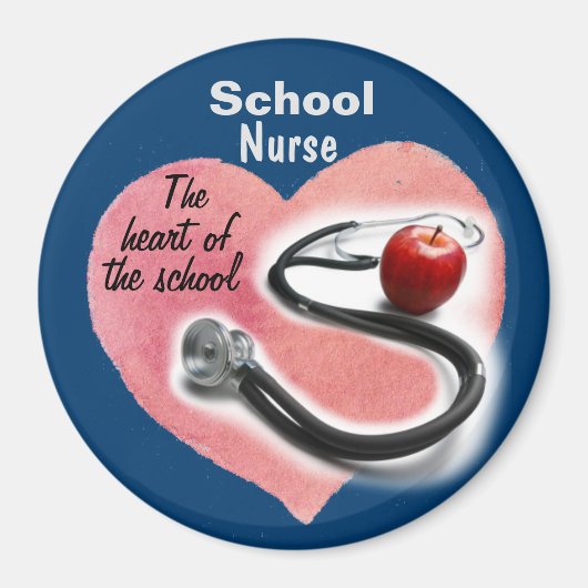 School Verpleegster Hart van de School Magneet (Voorkant)