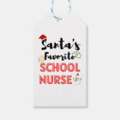 School Verpleegster Kerstmis Cadeaulabel (Voorkant)