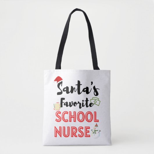 School Verpleegster Kerstmis Tote Bag (Voorkant)