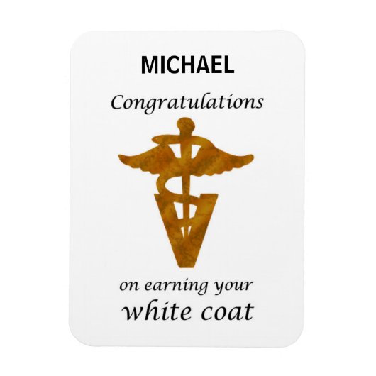 School Veterinary White Coat Ceremony Magneet (Verticaal)