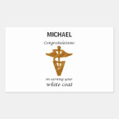 School Veterinary White Coat Ceremony Rechthoekige Sticker (Voorkant)