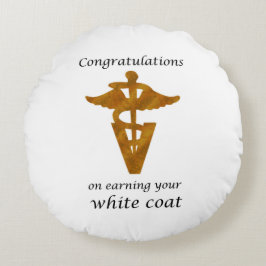 School Veterinary White Coat Ceremony Rond Kussen