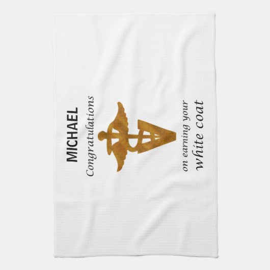 School Veterinary White Coat Ceremony Theedoek (Verticaal)