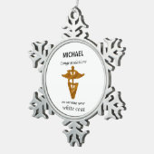 School Veterinary White Coat Ceremony Tin Sneeuwvlok Ornament (Rechts)