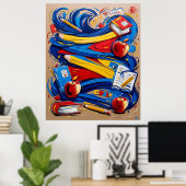 School Vibes Poster (Thuiskantoor)