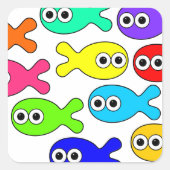 School Vierkante Sticker (Voorkant)