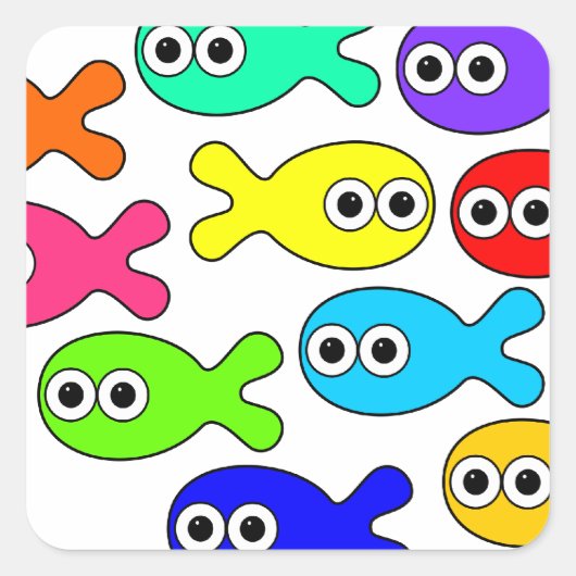 School Vierkante Sticker (Voorkant)