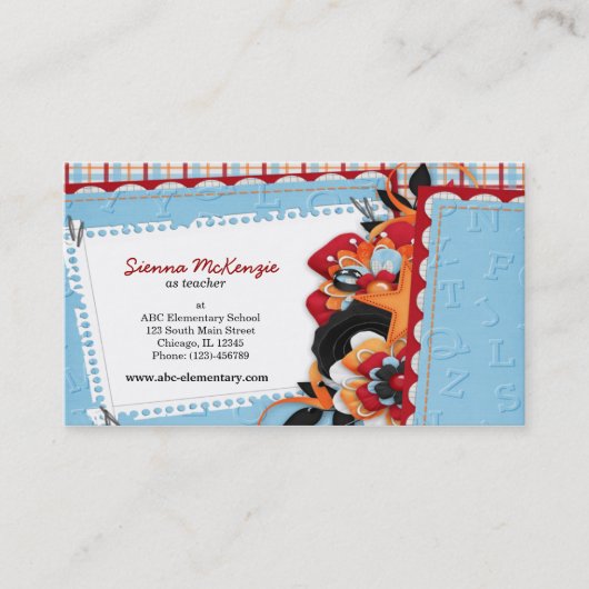 School Visitekaartje (Voorkant)