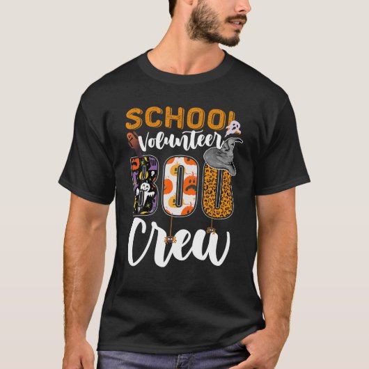 School Volunr Boo Crew Halloween Matching T-shirt (Voorkant)