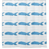 school voor blauwe vis douchegordijn (Voorkant)