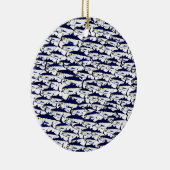 School voor blauwvintonijn keramisch ornament (Rechts)