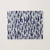 School voor blauwvintonijn legpuzzel (Horizontaal)