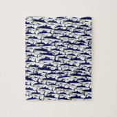 School voor blauwvintonijn legpuzzel (Verticaal)