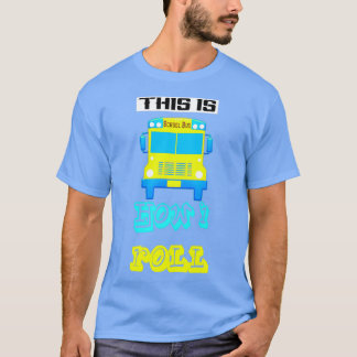 School voor cadeau aan schoolbus t-shirt