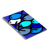 School voor Christelijke vissymbolen - Blauw - Notitieboek (Rechterzijde)