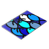 School voor Christelijke vissymbolen - Blauw - Notitieboek (Linkerzijde)