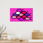 School voor Christelijke vissymbolen - Roze Poster (Keuken)