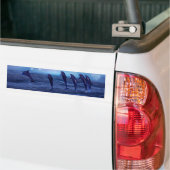 School voor dolfijnen per maanlicht bumpersticker (Op Truck)