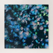 School voor kwallen, gloed in de donker legpuzzel (Horizontaal)