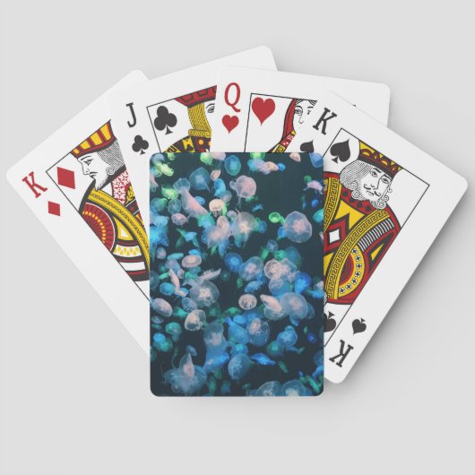 School voor kwallen, gloed in de donker pokerkaarten (Achterkant)