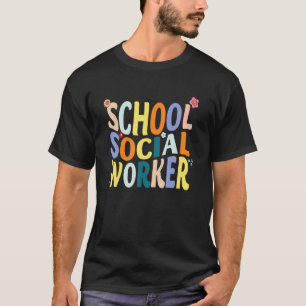 School voor maatschappelijk werkers Retro Groovy t T-shirt