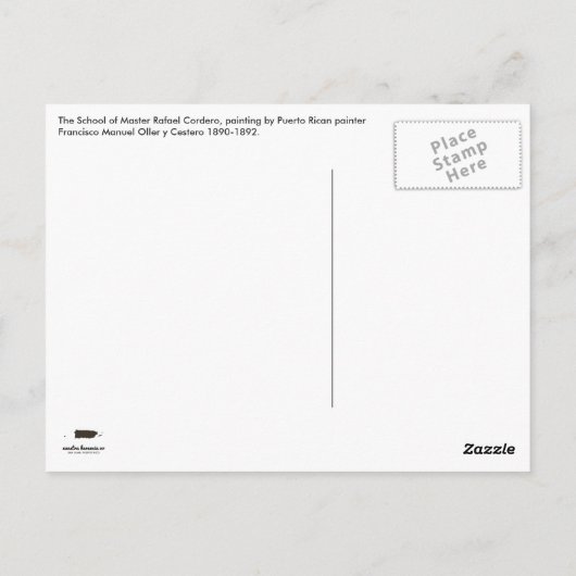 School voor Master Rafael Cordero Briefkaart (Achterkant)