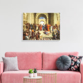 School voor schilderen in Athene Canvas Afdruk (Insitu (Woonkamer))