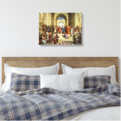 School voor schilderen in Athene Canvas Afdruk (Insitu (Slaapkamer))