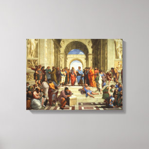 School voor schilderen in Athene Canvas Afdruk